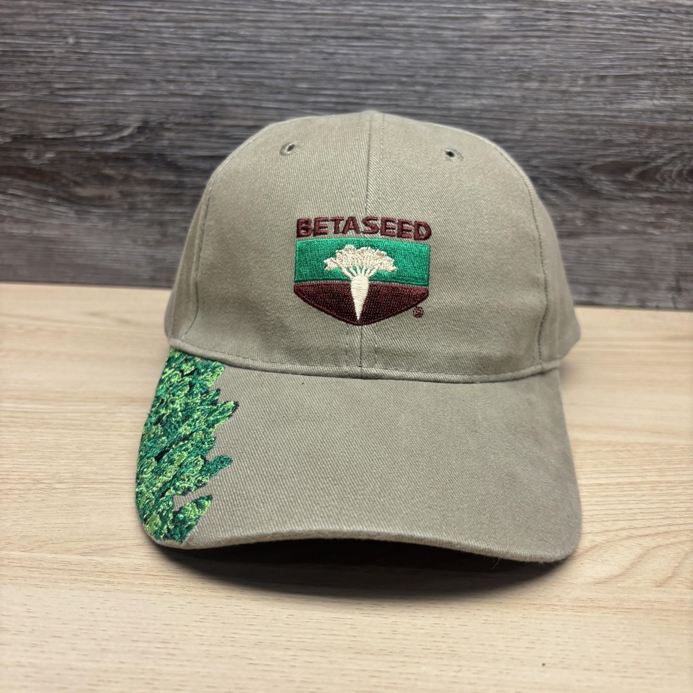 Betaseed Hat Cap Strap Back Khaki Green Roundup Ready Sugarbeets Mens